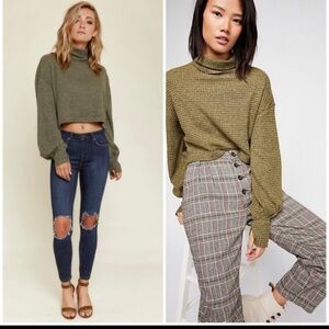 Free People BK Tee Crop Long-sleeve Top